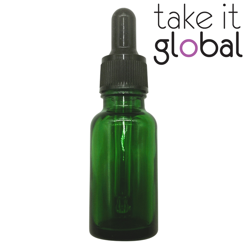 20ml Round Glass Essential Oil Bottle / Rubber Dropper