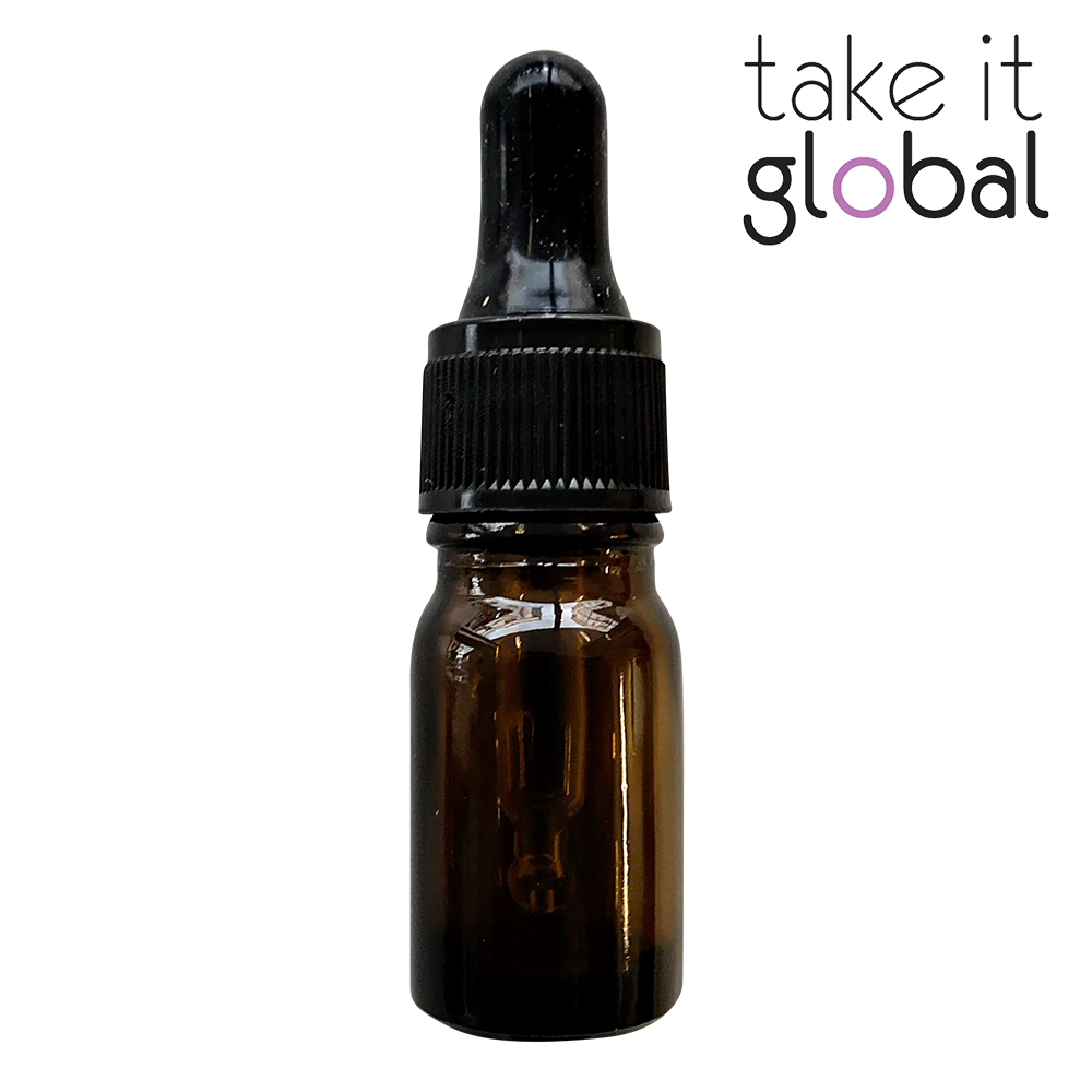 5ml Round Amber Glass Essential Oil Bottle / Rubber Dropper