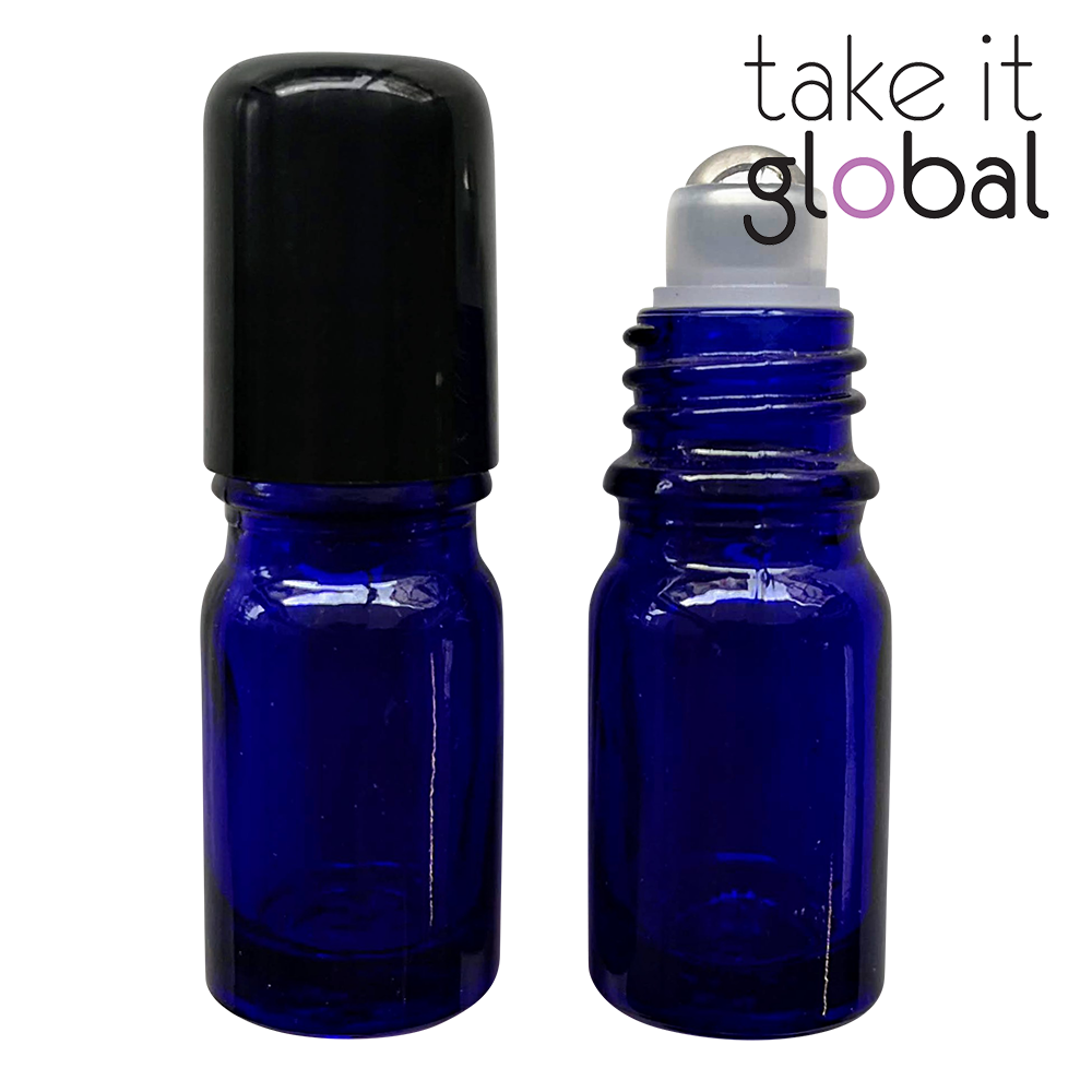 5ml Roll On - Roller Bottle Bottle /Metal Ball Thick Glass-Perfume Essential Oil