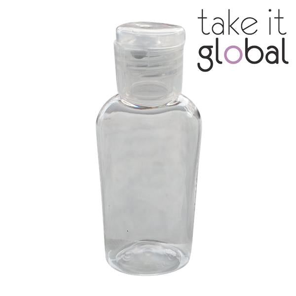 60ml PET Plastic Bottle Flip Top Cap - Oval Shape