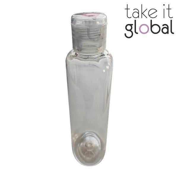 60ml PET Plastic Bottle Flip Top Cap - Oval Shape