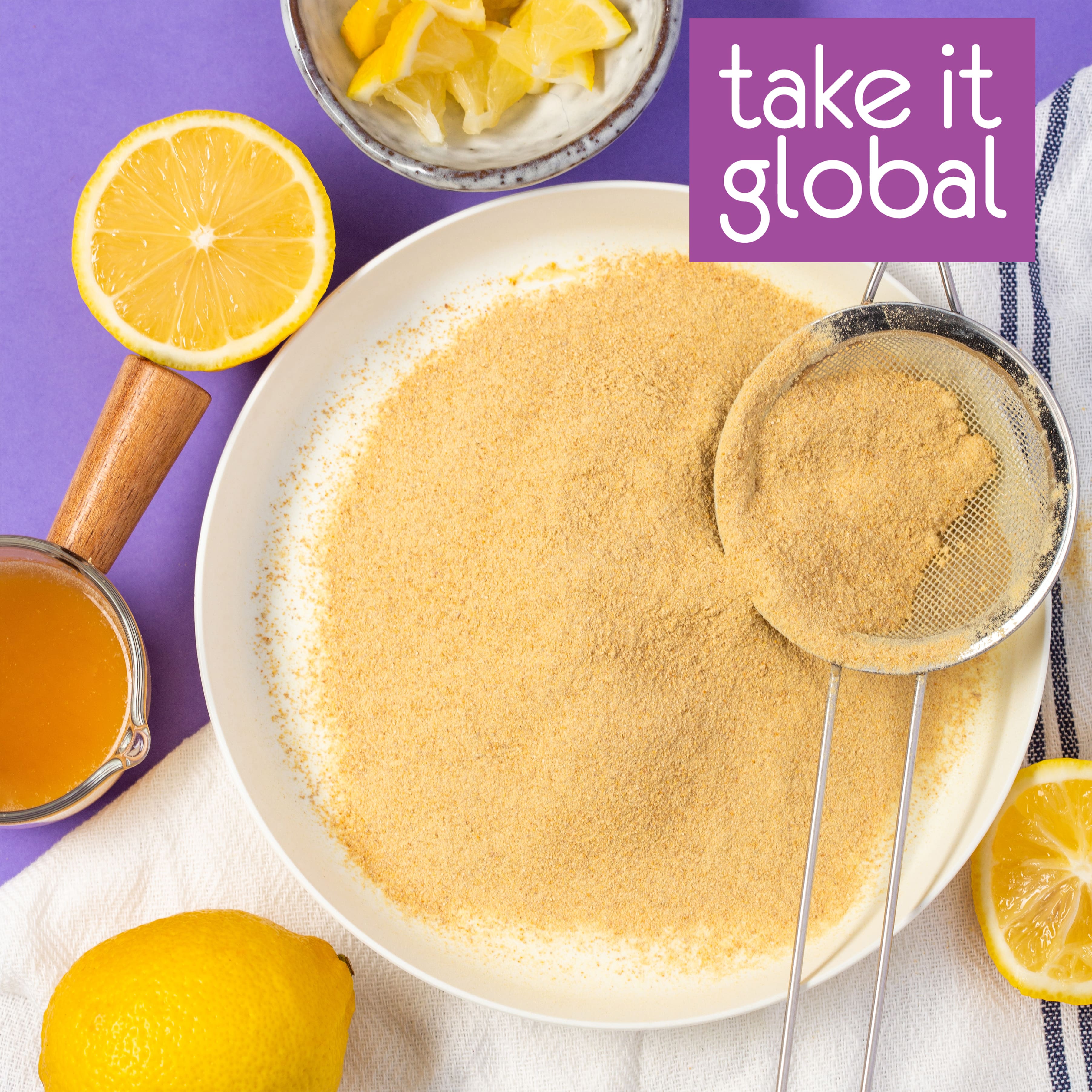 Pure Lemon Peel Powder Serbuk Kulit Limau - 柠檬皮粉 - food / tea / drinks / beverage / bakery / pastries / cooking / cosmet