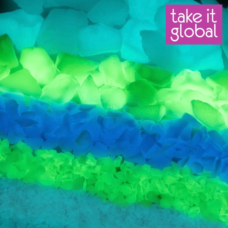 Glow in the dark stone /Pebbles / Night Light Stone / Glowing Rock 荧光石