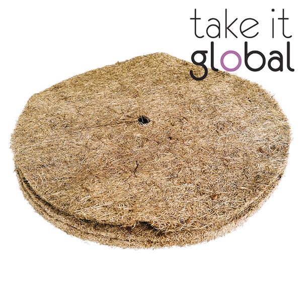 Palm Fibre Weed Mat 40cm Diameter x 1cm thickness