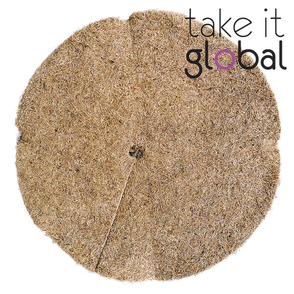 Palm Fibre Weed Mat 40cm Diameter x 1cm thickness