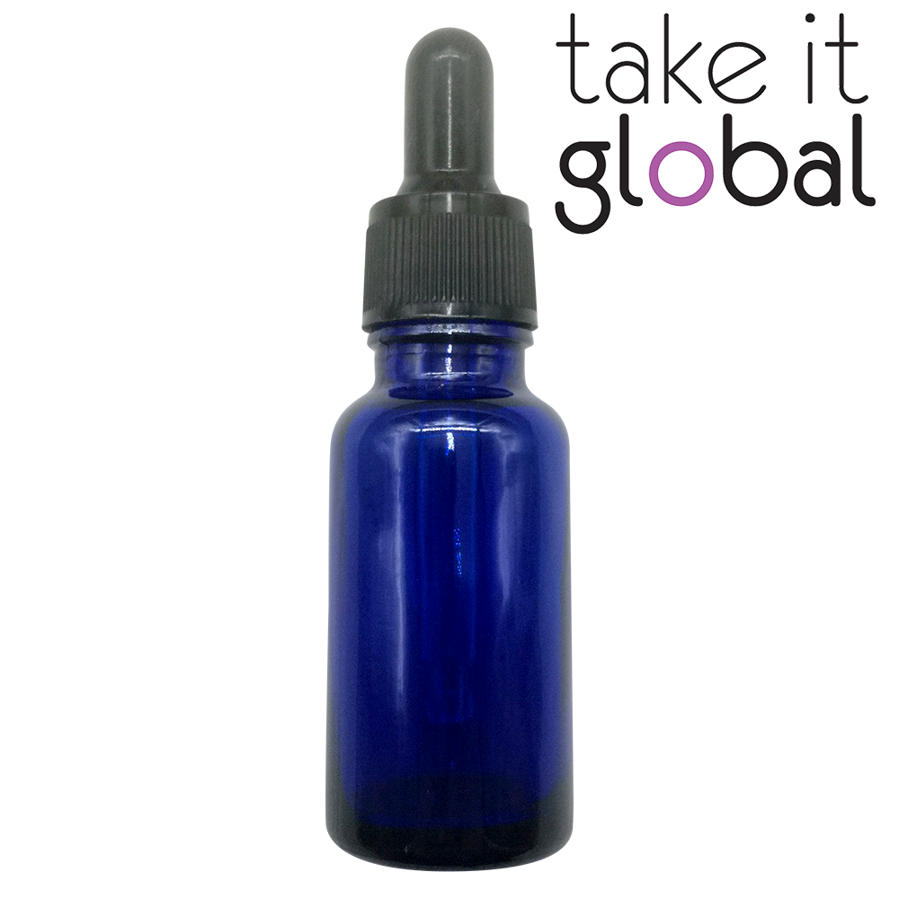 20ml Round Glass Essential Oil Bottle / Rubber Dropper
