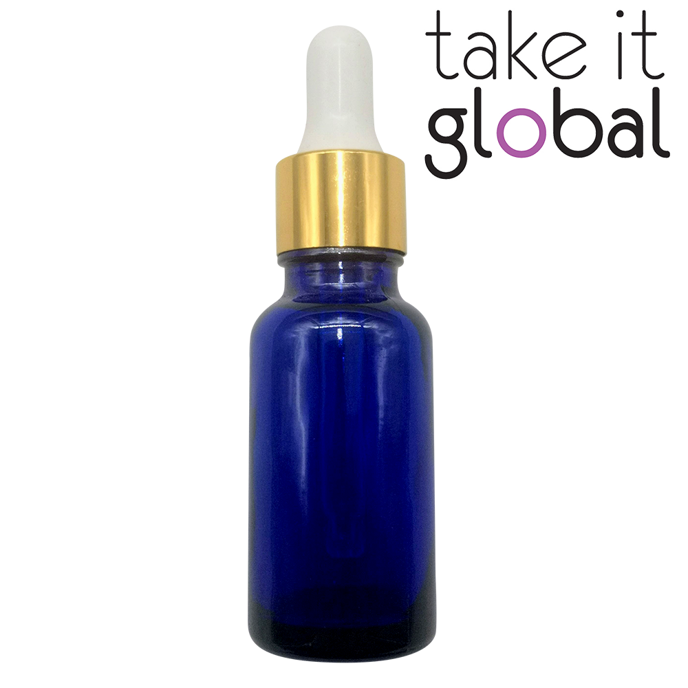 20ml Round Glass Essential Oil Bottle / Rubber Dropper