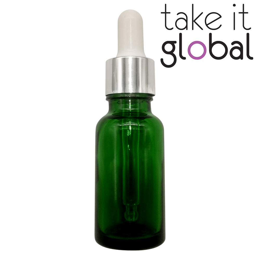 20ml Round Glass Essential Oil Bottle / Rubber Dropper