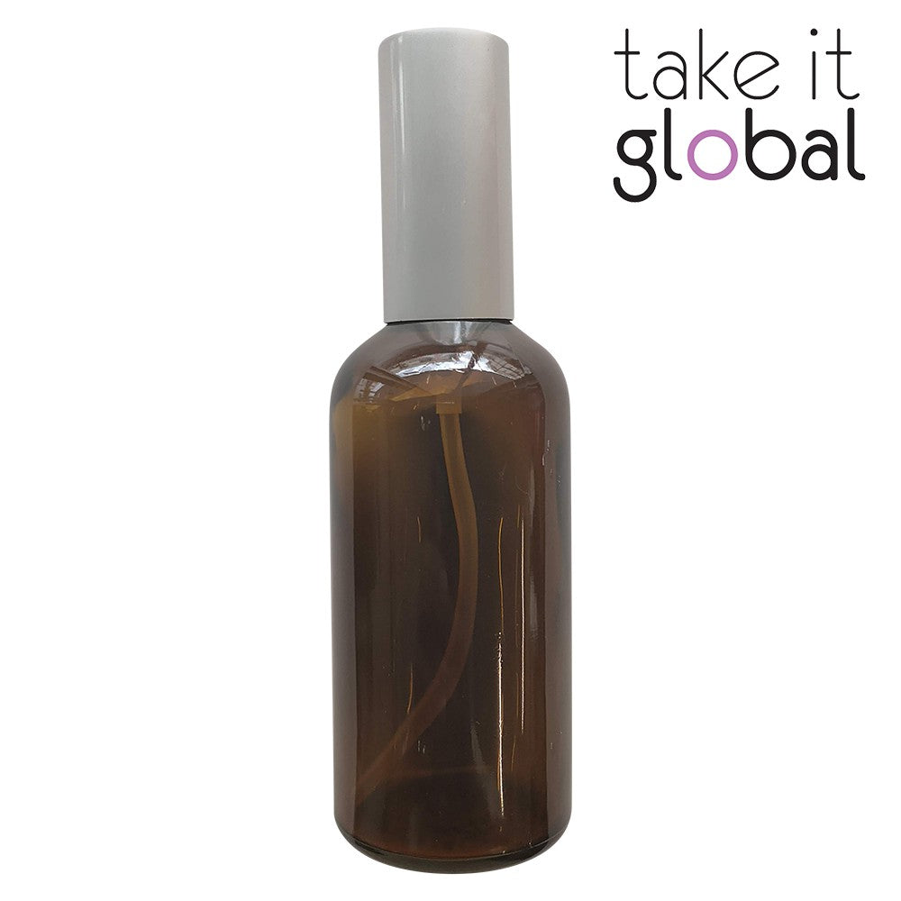 100ml Lotion Pump Amber Glass Bottle for Cosmetics