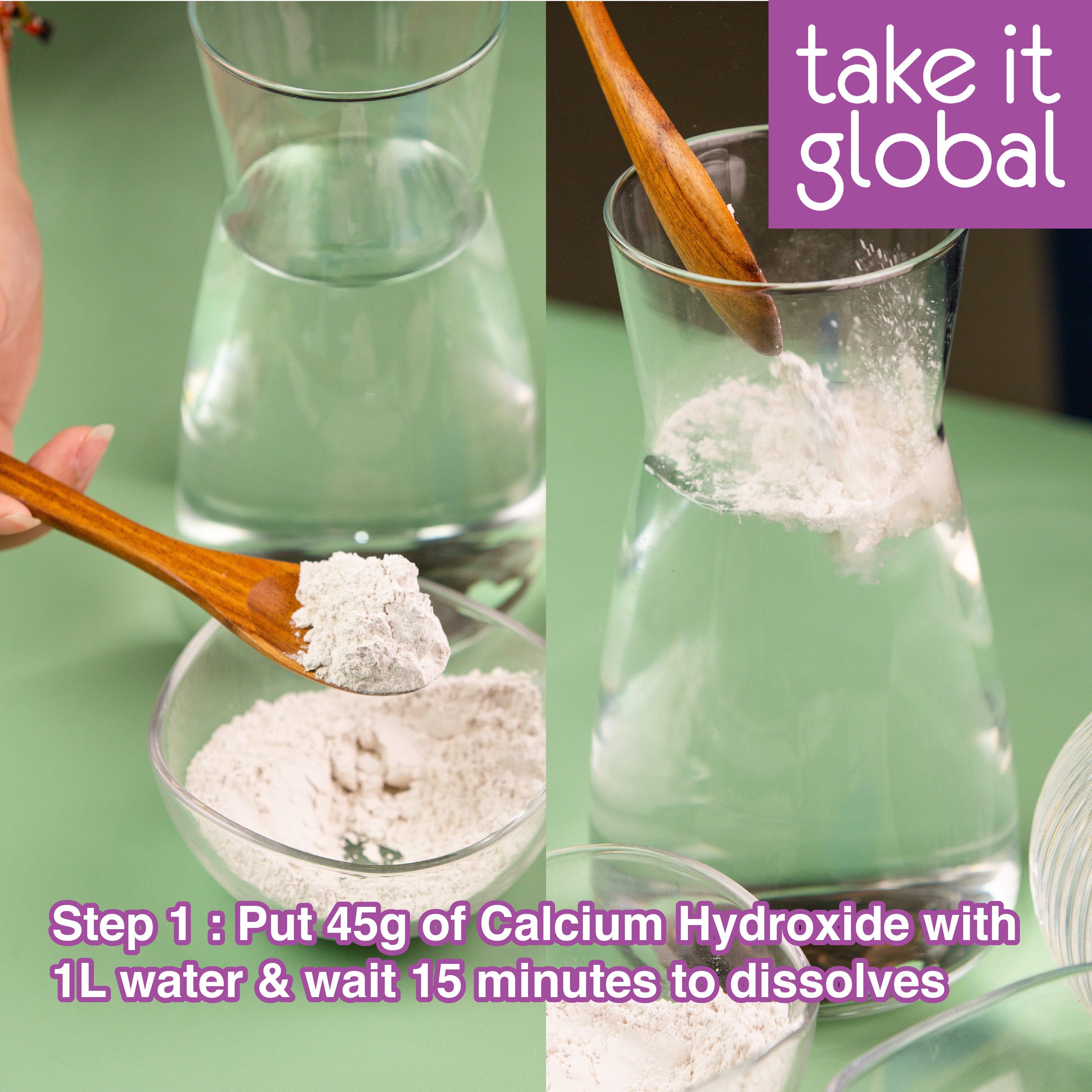 Calcium Hydroxide food grade for Noodles and other foodstuff / Hydrated Lime 熟石灰 - 氢氧化钙 / Kapur Pertanian