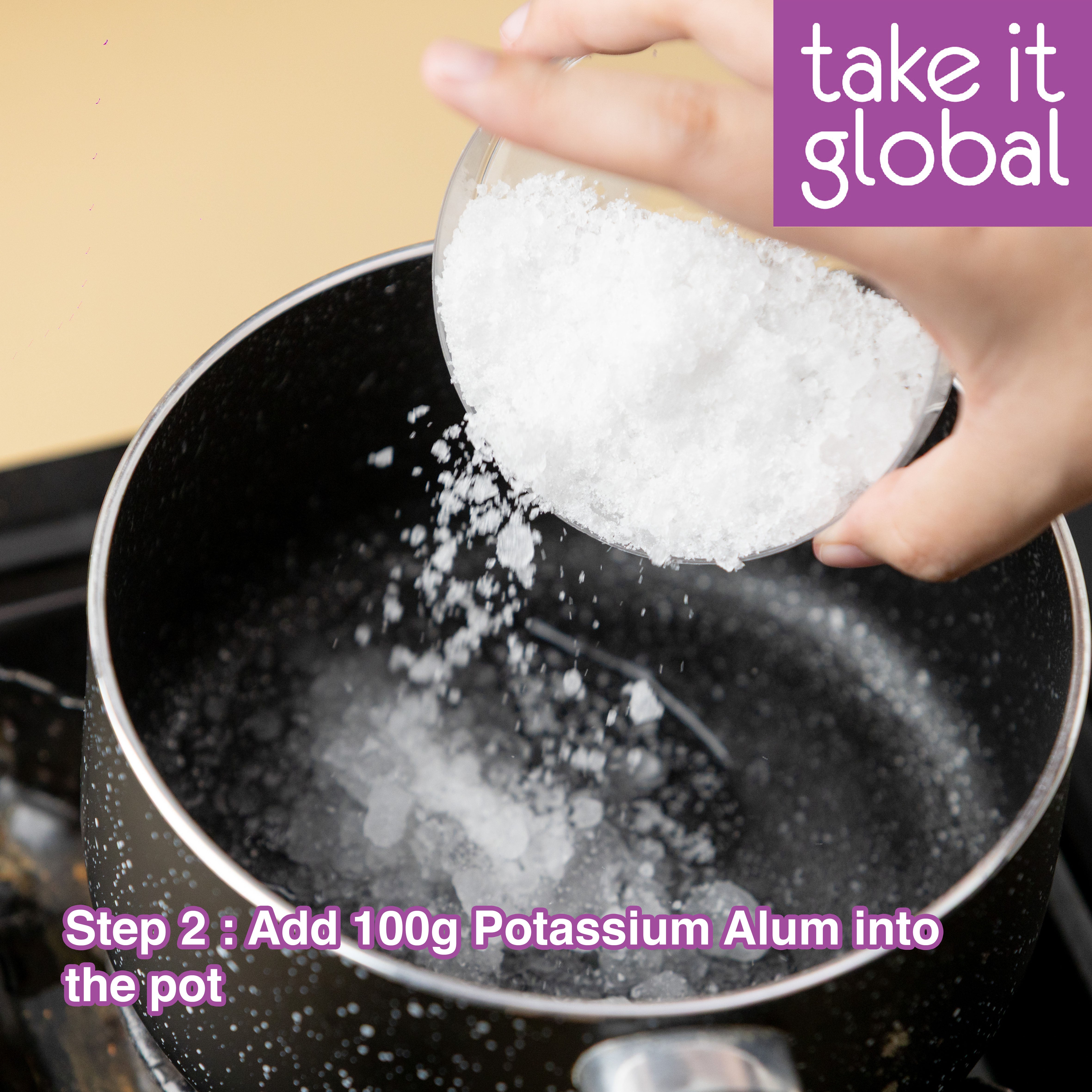 Potash Alum Stone 钾明矾 / Batu Tawas /Spadikaram/ Potassium Aluminium Sulfate - Traditional Deodorant / Water Treatment