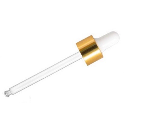 Rubber dropper with glass pipette- for glass bottle  - 1 pcs