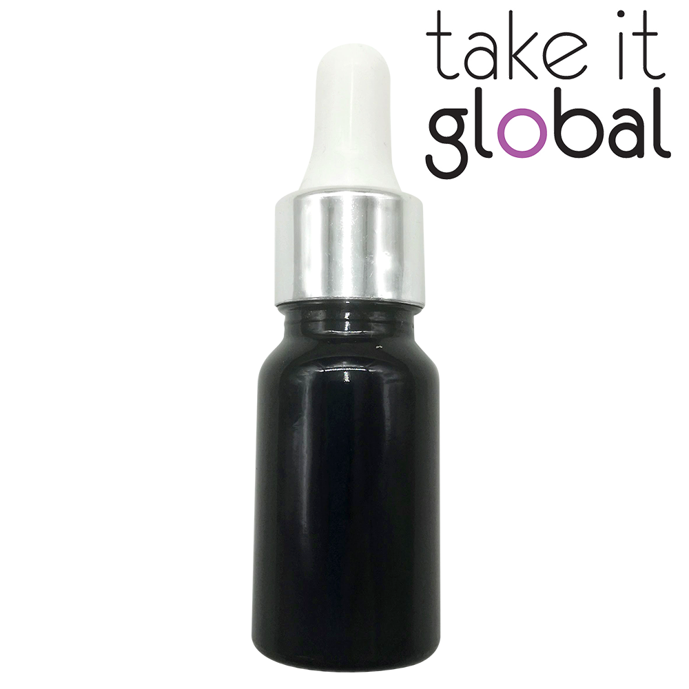 10ml Round Amber Glass Essential Oil Bottle / Rubber Dropper
