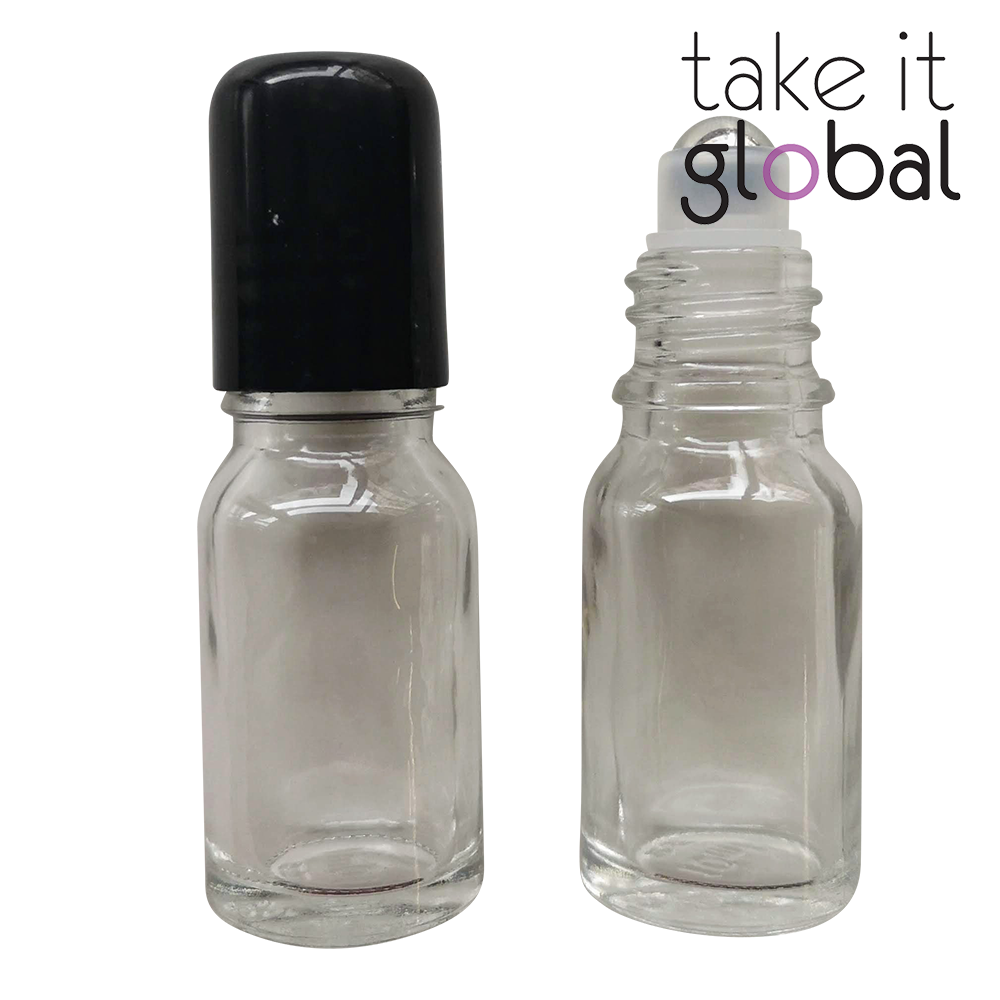 20ml Roll On - Roller Glass Bottle /Metal Ball Thick Glass
