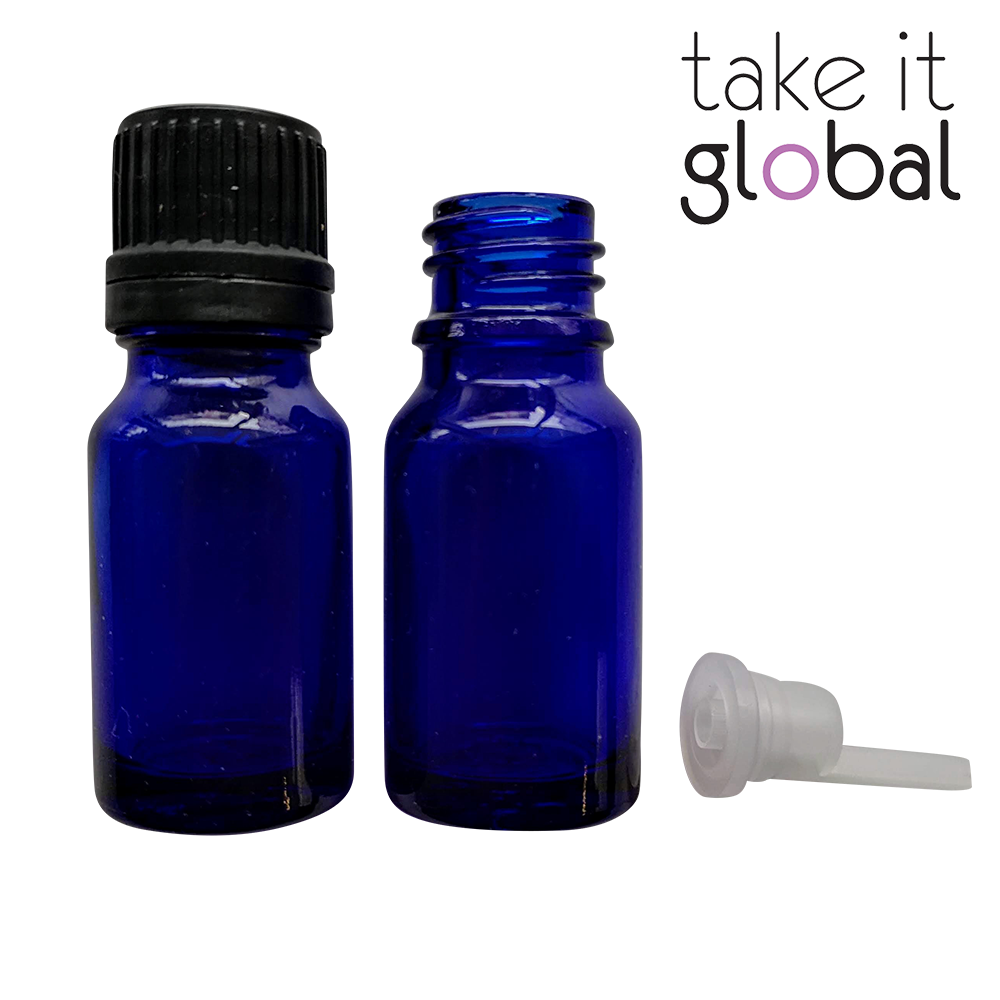 10ml Bottle Glass Essential Oil Perfume / Screw Cap and plug