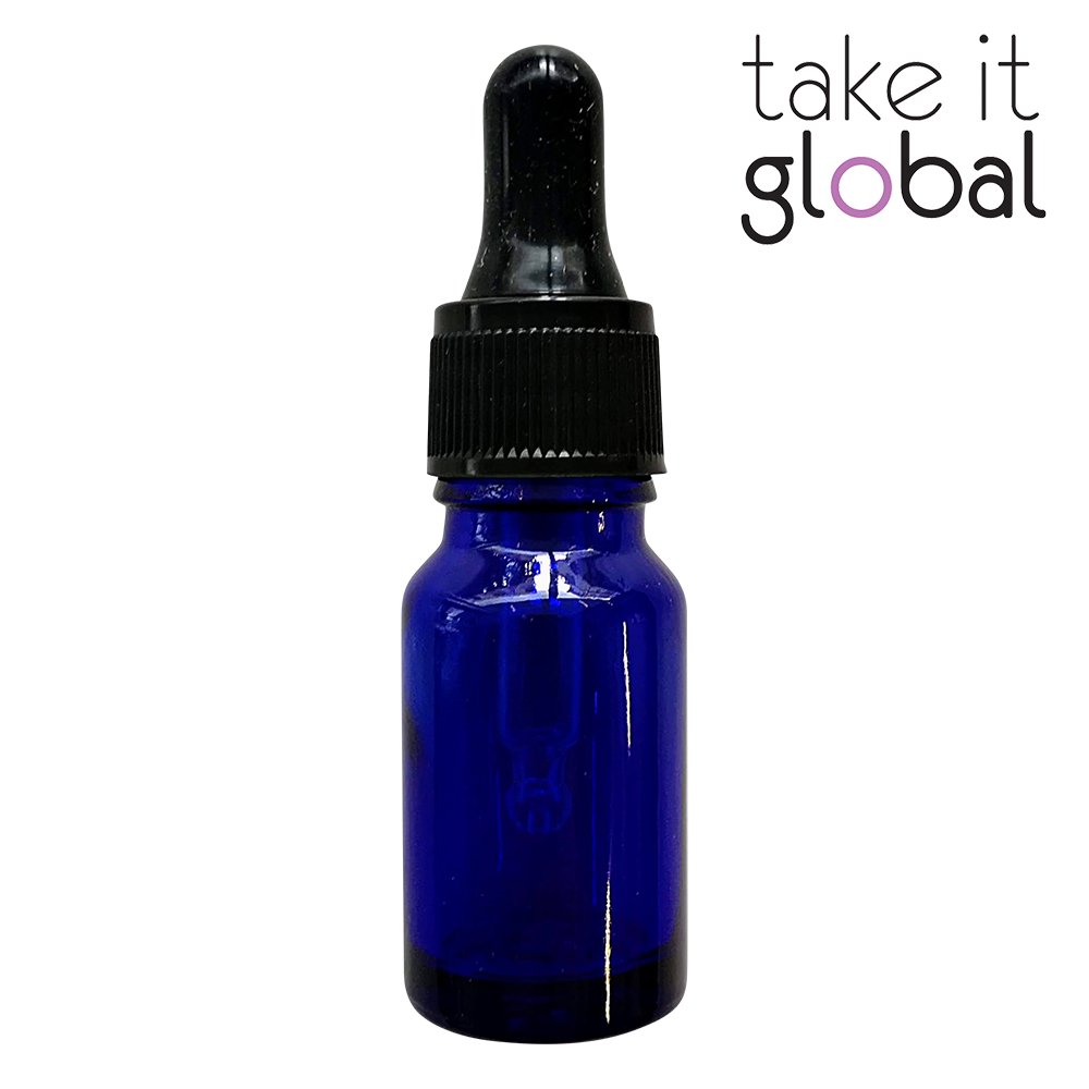 10ml Round Amber Glass Essential Oil Bottle / Rubber Dropper