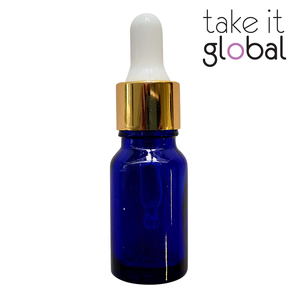10ml Round Amber Glass Essential Oil Bottle / Rubber Dropper