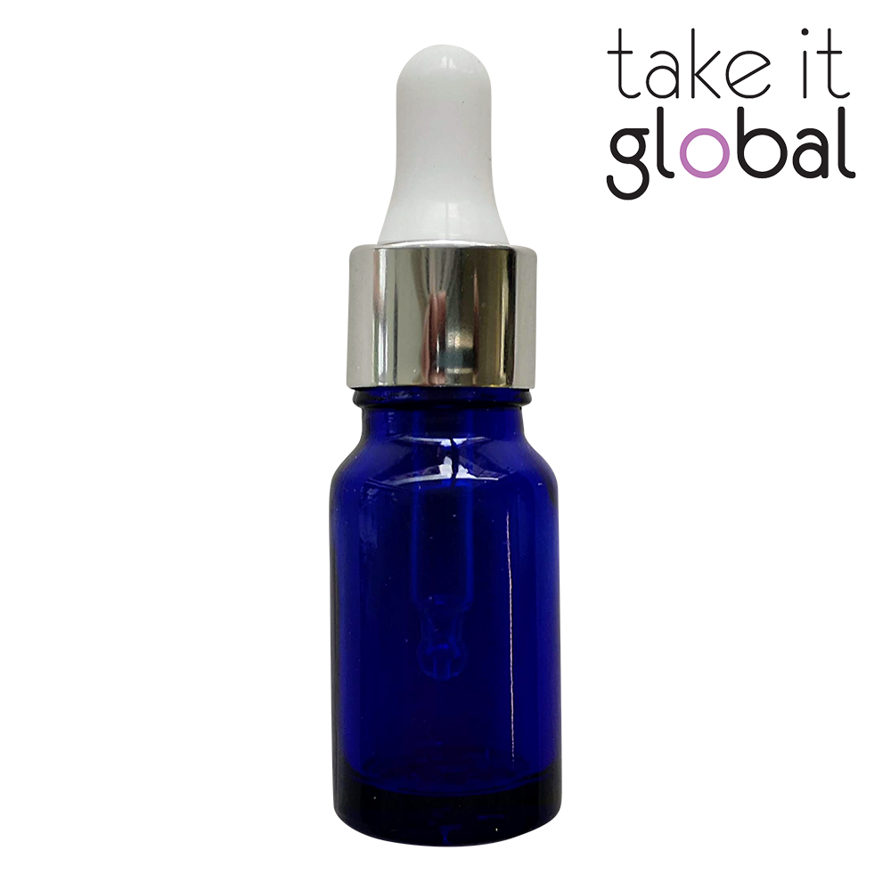 10ml Round Amber Glass Essential Oil Bottle / Rubber Dropper