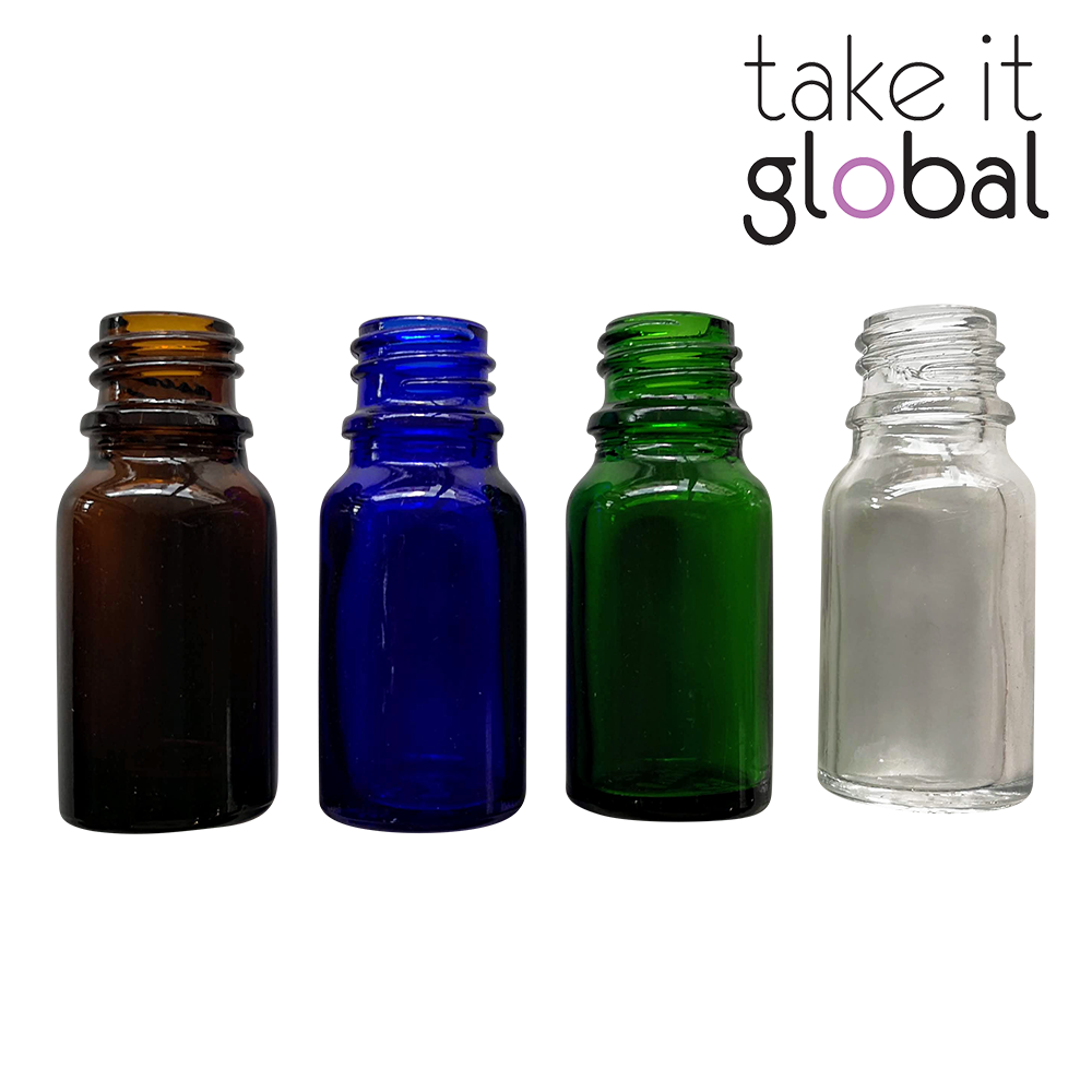 10ml Bottle Glass Essential Oil Perfume / Screw Cap and plug