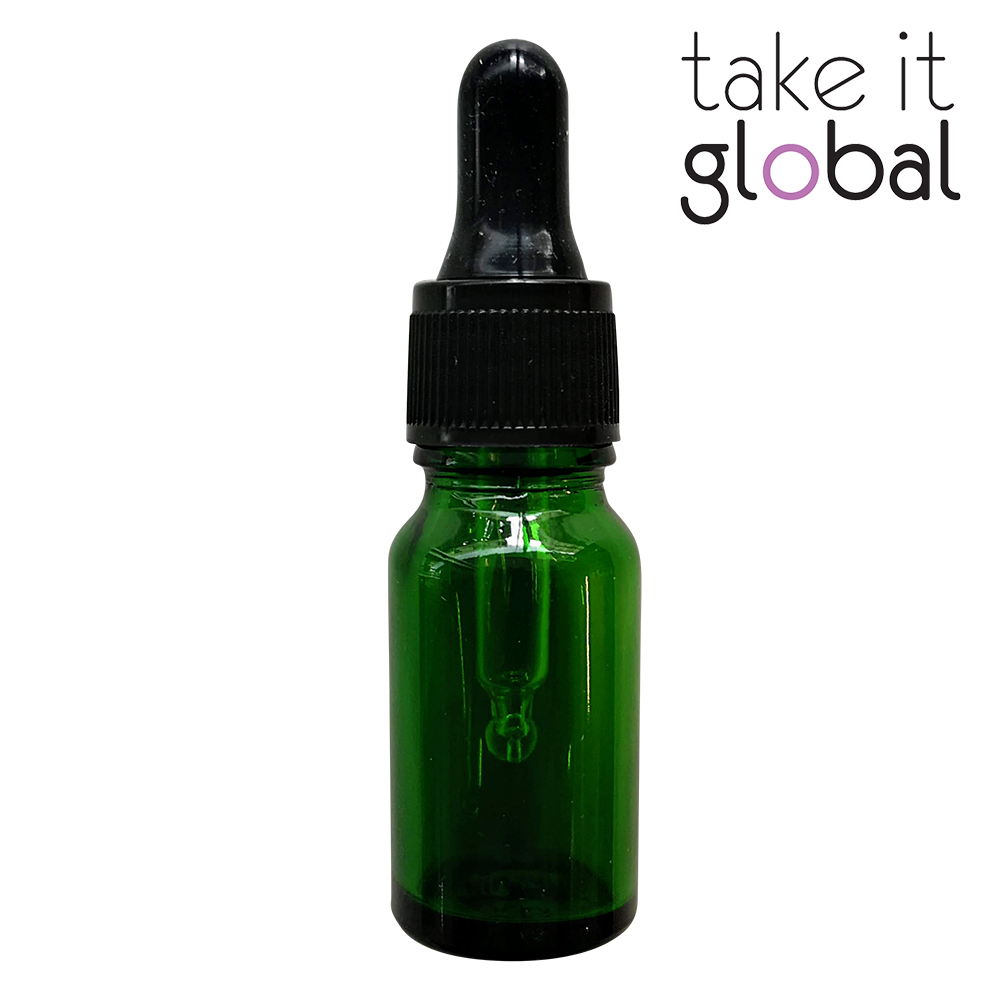 10ml Round Amber Glass Essential Oil Bottle / Rubber Dropper