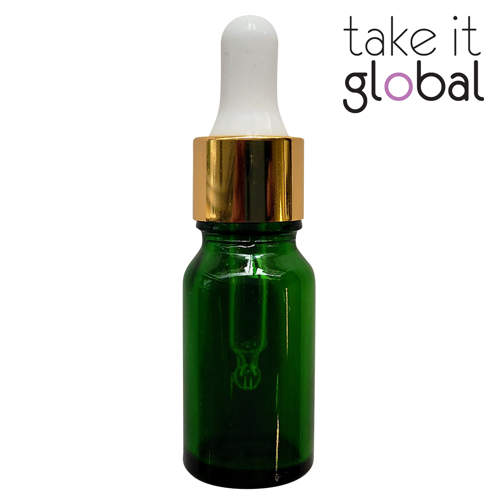 10ml Round Amber Glass Essential Oil Bottle / Rubber Dropper