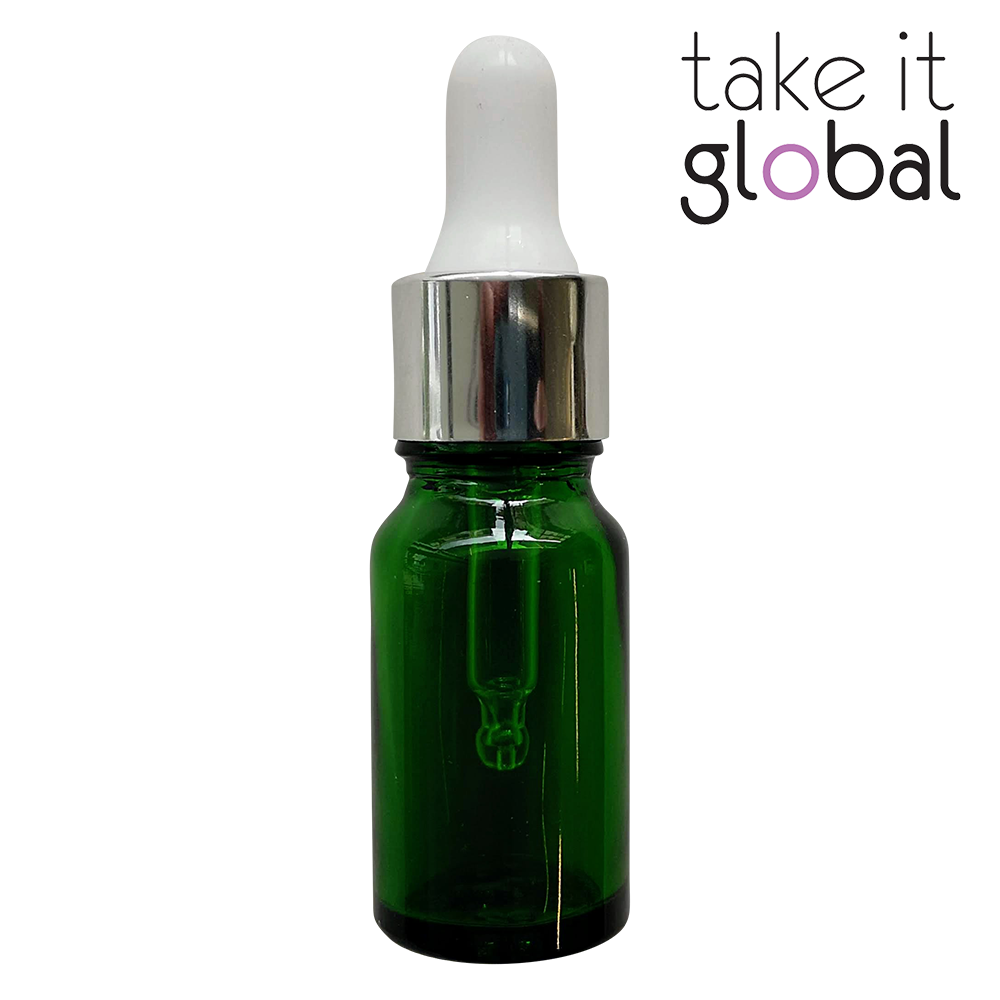 10ml Round Amber Glass Essential Oil Bottle / Rubber Dropper