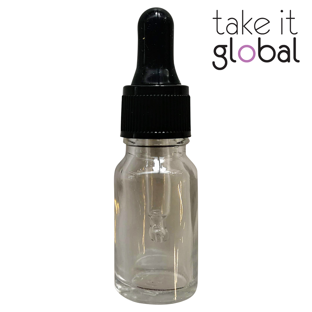 10ml Round Amber Glass Essential Oil Bottle / Rubber Dropper