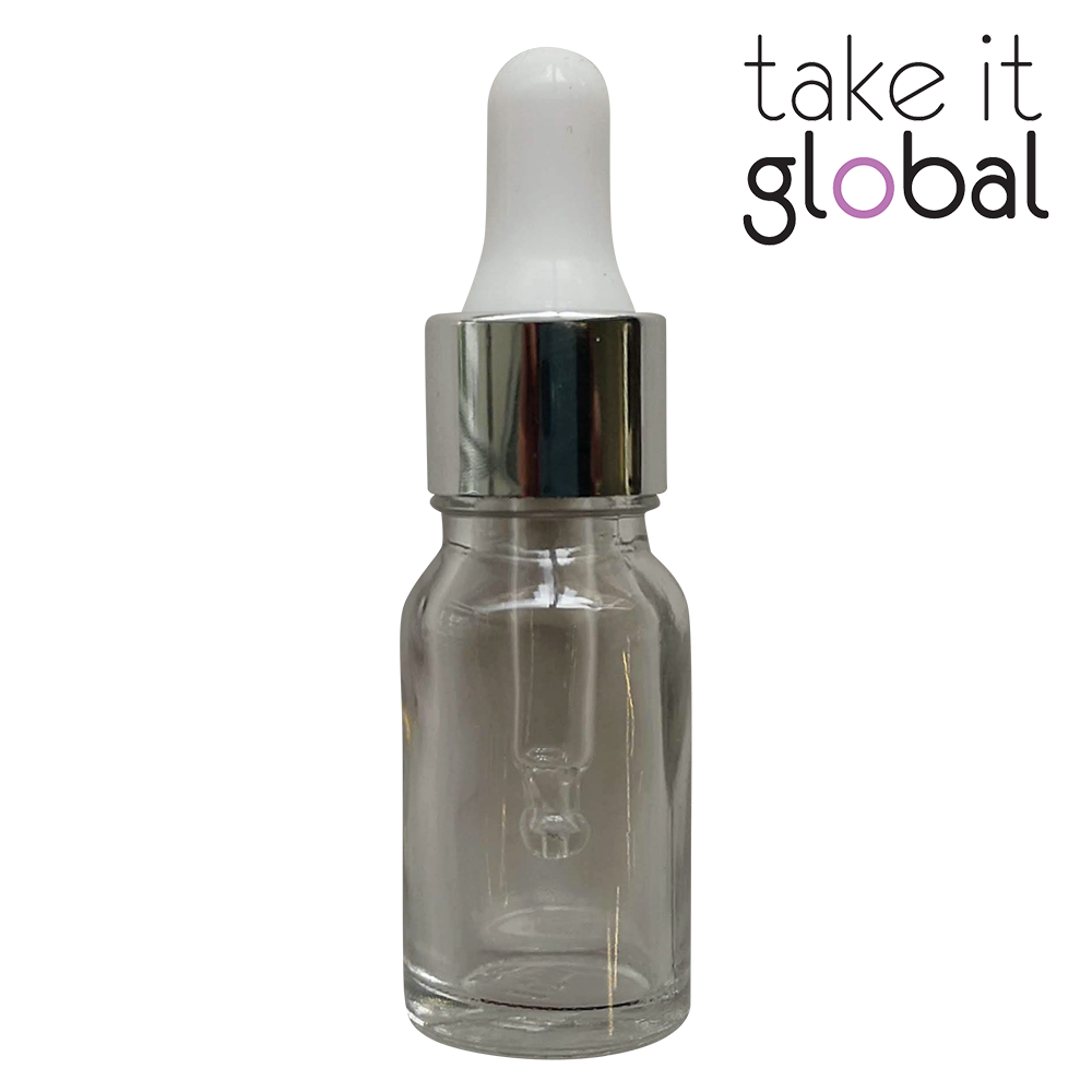 10ml Round Amber Glass Essential Oil Bottle / Rubber Dropper