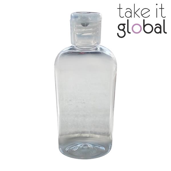 120ml PET Plastic Bottle Flip Top Cap - Oval Shape