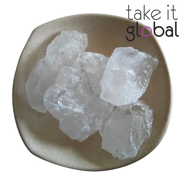 Potash Alum Stone 钾明矾 / Batu Tawas /Spadikaram/ Potassium Aluminium Sulfate - Traditional Deodorant / Water Treatment
