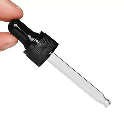 Rubber dropper with glass pipette- for glass bottle  - 1 pcs