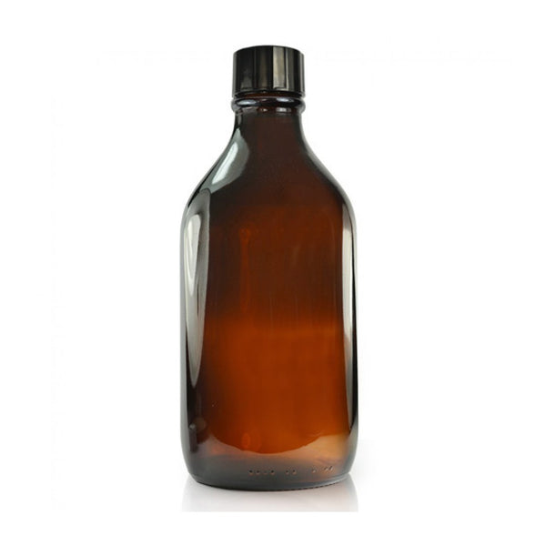 500ml Bottle Round Amber Glass / Essential Oil / Screw cap and stopper