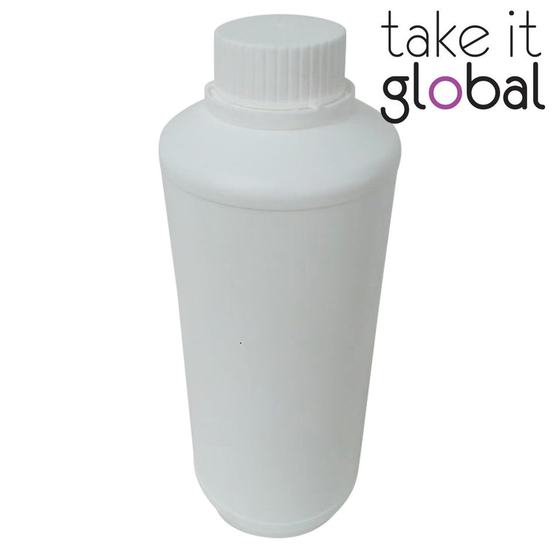 1L Plastic Bottle for Liquid / White HDPE