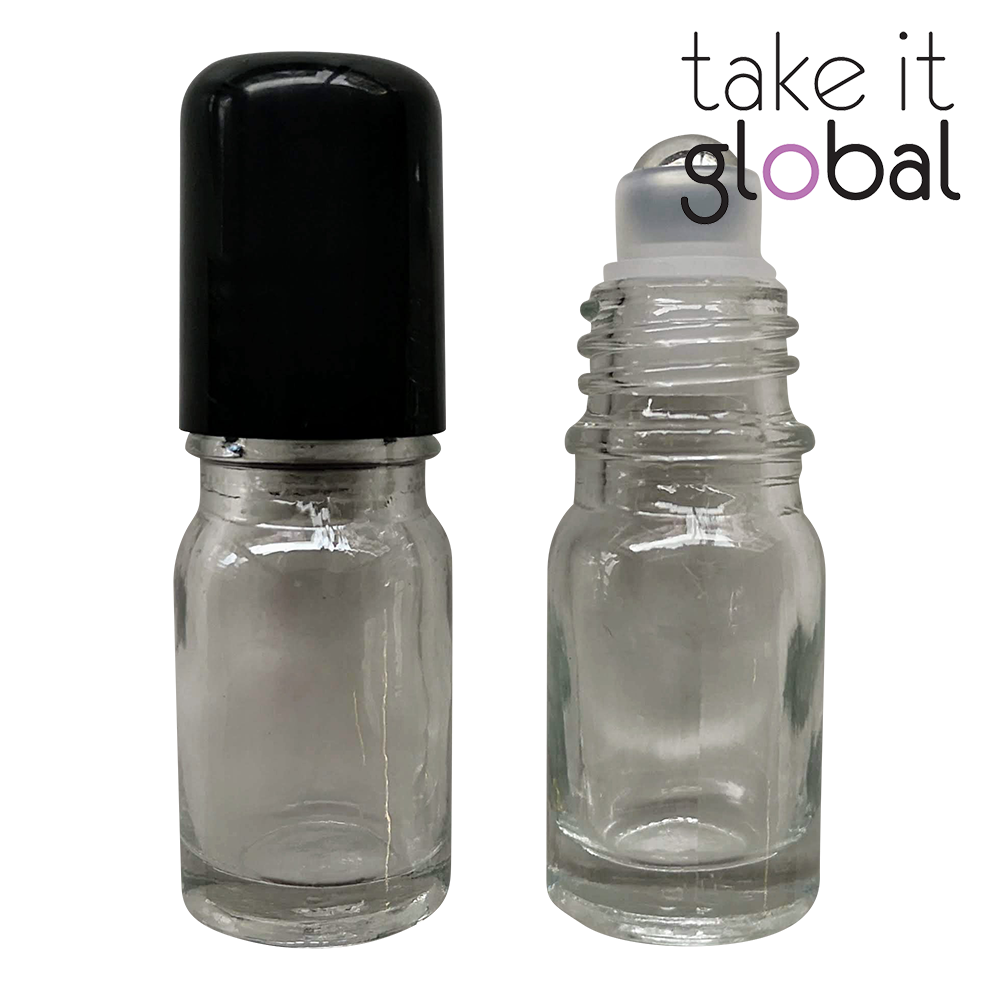 5ml Roll On - Roller Bottle Bottle /Metal Ball Thick Glass-Perfume Essential Oil