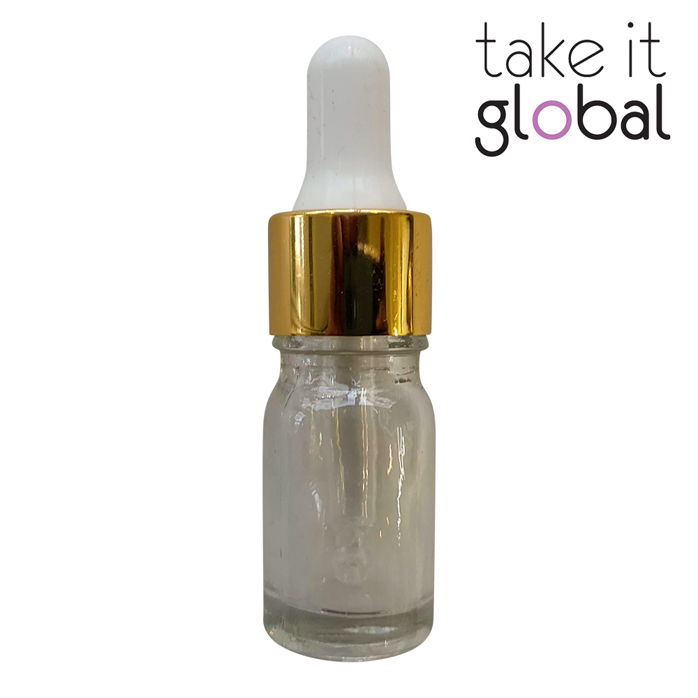 5ml Round Amber Glass Essential Oil Bottle / Rubber Dropper