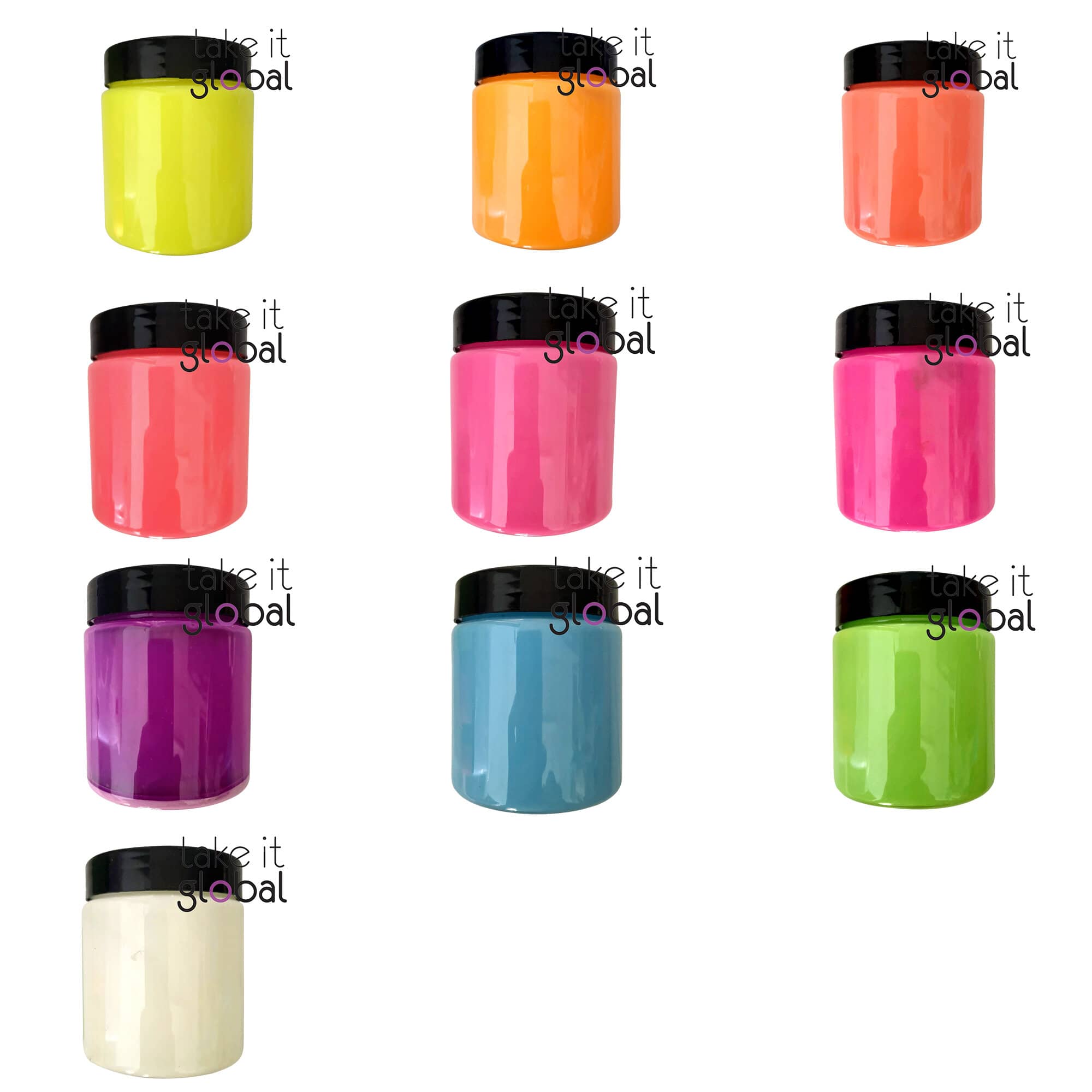 Glow In the Dark Paint/ Water base 荧光漆 - Suitable for Body Paint / Shirt / Art / Decoration / DIY / Water Soluble / Soap