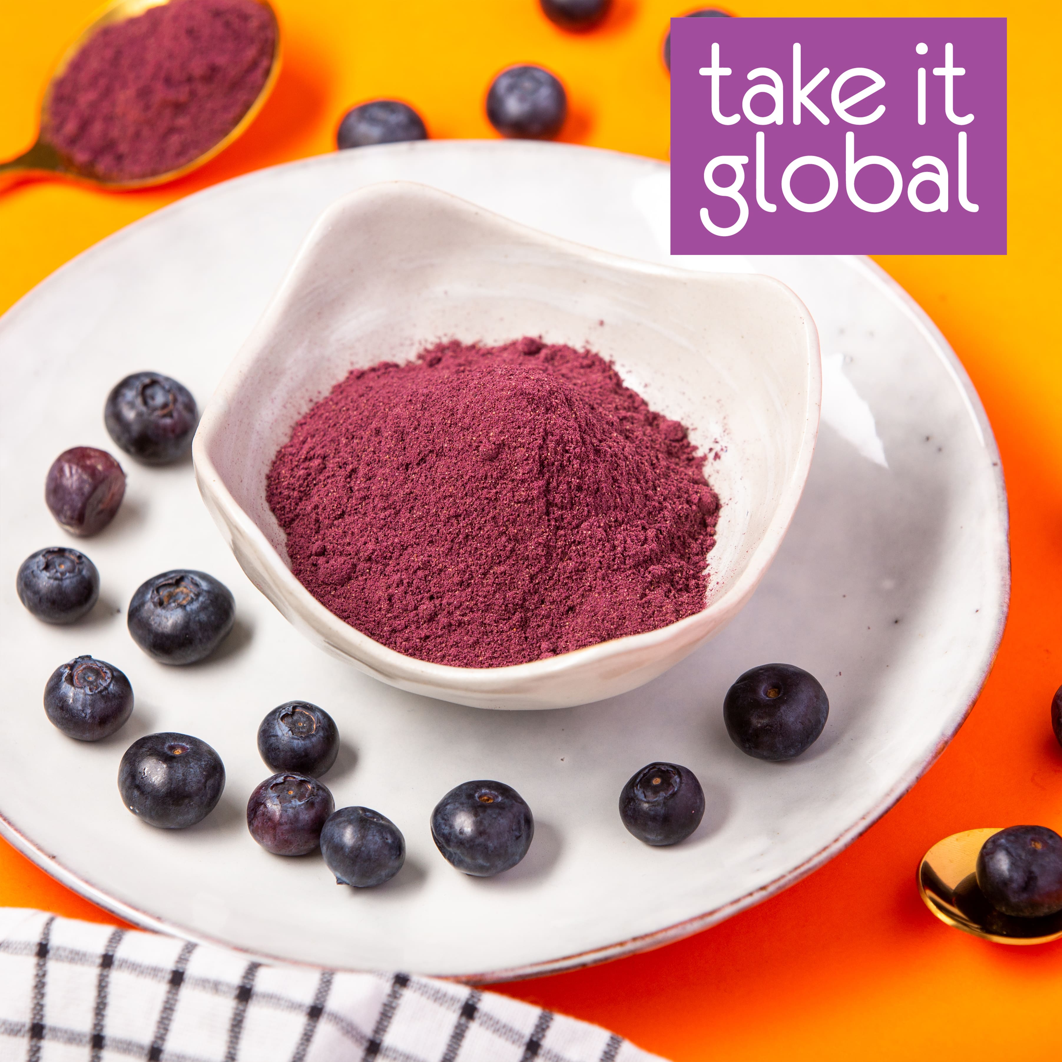 Blueberry Juice Powder  蓝莓果汁粉- food grade-blended / pastries / bakery / drinks / beverage / baby food / cake / bread / yogurt