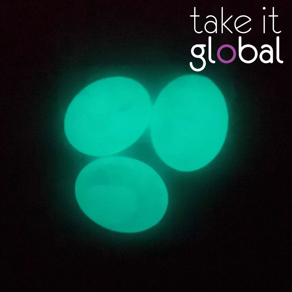 Glow in the dark stone / Pebbles / Night Light Stone / Glowing Rock 荧光石 - L Size