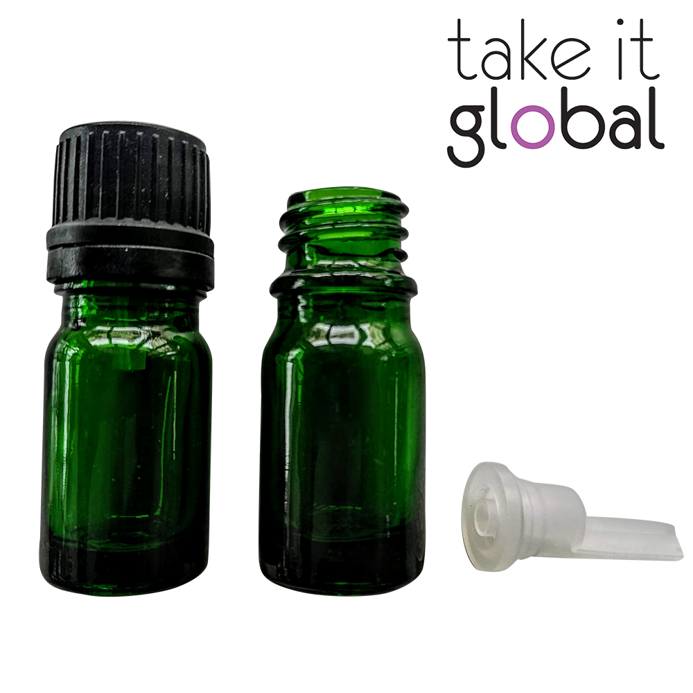 5ml Bottle Amber Glass Essential Oil stopper and screw cap
