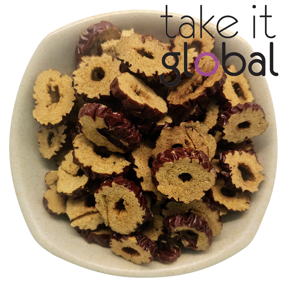 Dried Date Slices/Kurma Merah - 新疆红枣片圈红枣干无核脆口,used for Cooking Porridge, Soup, Dessert, Snacks, Drinks, Beverage