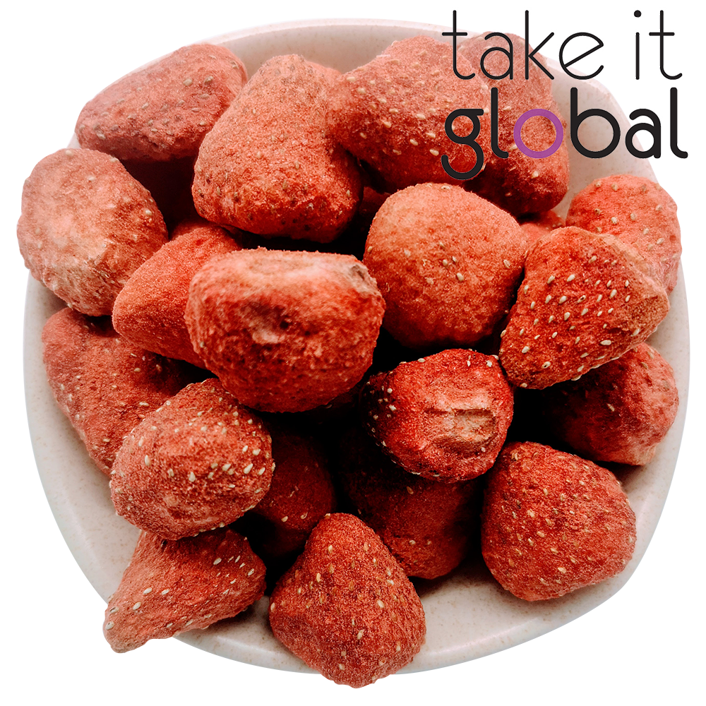 Dried Strawberries/冻干草莓干/Strawberi Kering/Strawberry-Freeze dried , yogurt bowl,fruit cake,snacks