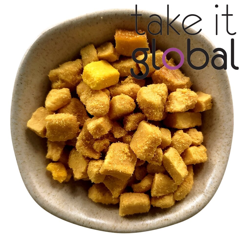 Mango Cubes/Freeze Dry / Kiub Buah Mangga Kering/ 芒果粒 - Dehydrated Fruit / pet food / snack / bakery / pastries / drinks
