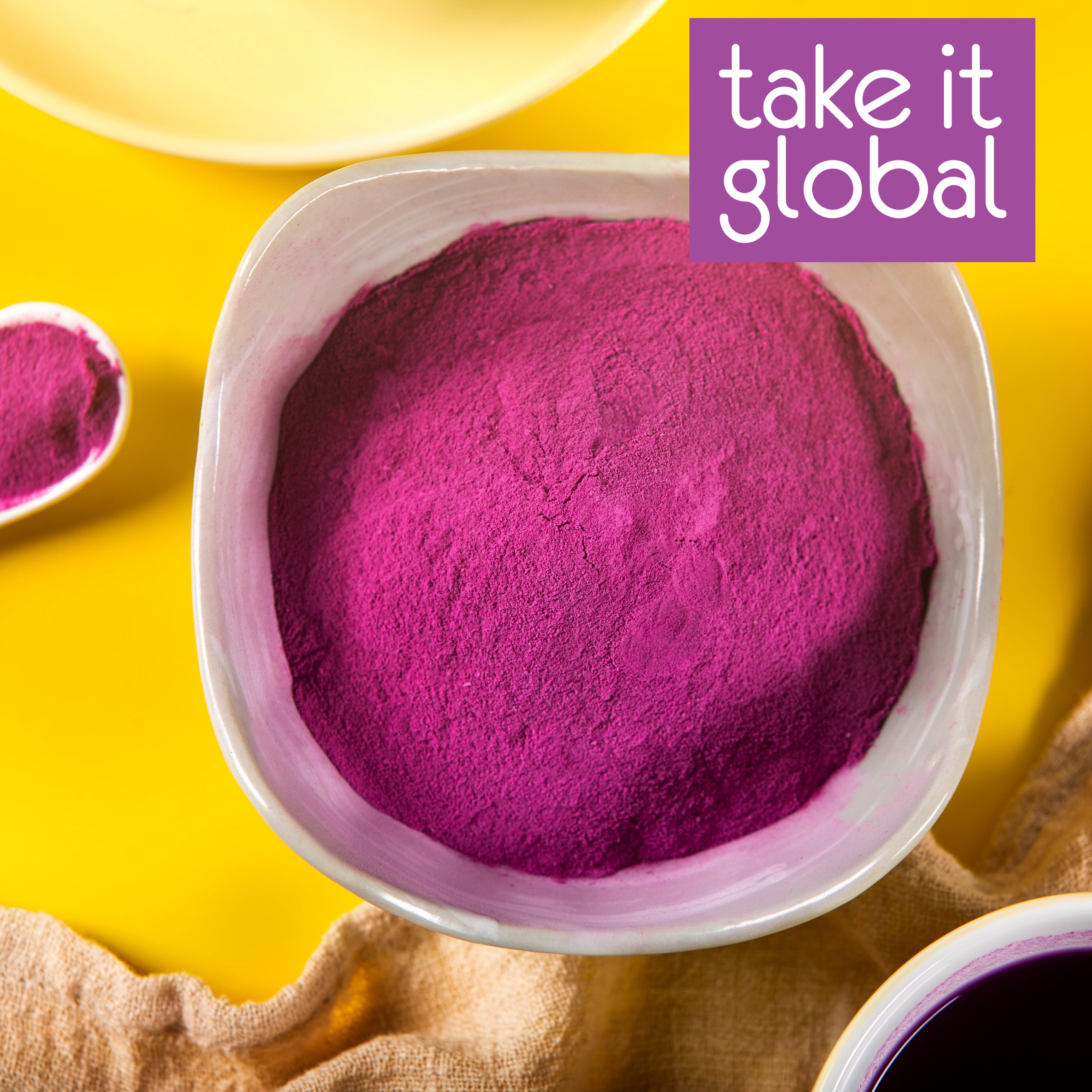 Purple Potato Powder 紫薯粉 Serbuk Keledek Ungu - deep purple colour - super fine powder