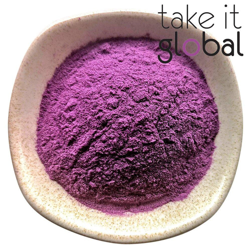 Purple Potato Powder 紫薯粉 Serbuk Keledek Ungu - deep purple colour - super fine powder