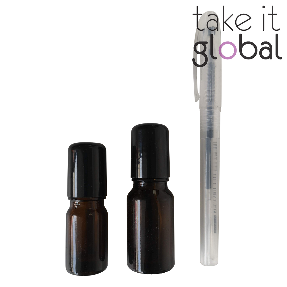 5ml Roll On - Roller Bottle Bottle /Metal Ball Thick Glass-Perfume Essential Oil