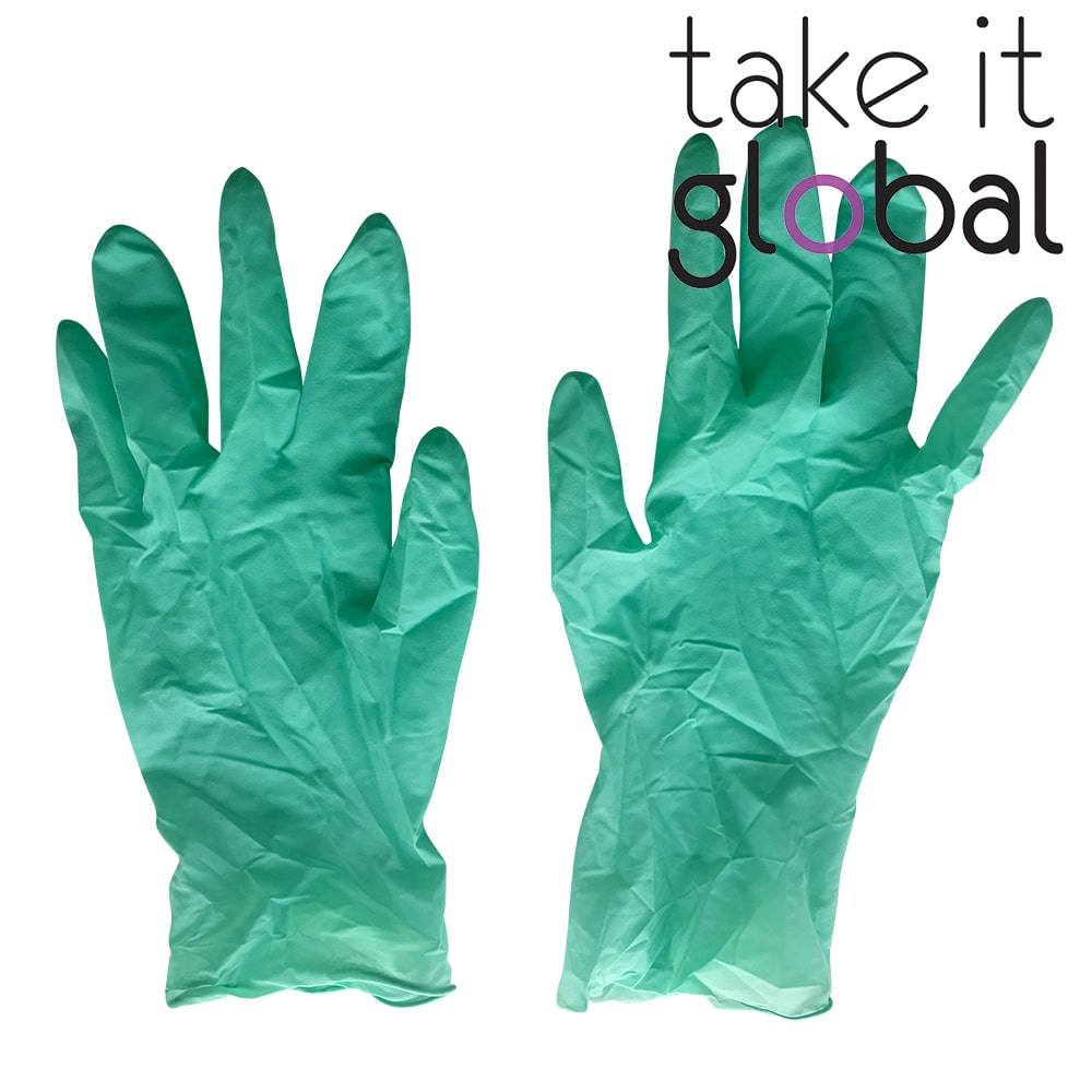 Rubber / Latex Disposable Hand Glove Powdered 1pc (2pcs = 1 pair)