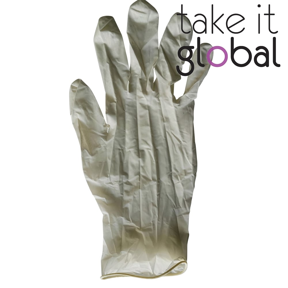 Rubber / Latex Disposable Hand Glove Powdered 1pc (2pcs = 1 pair)