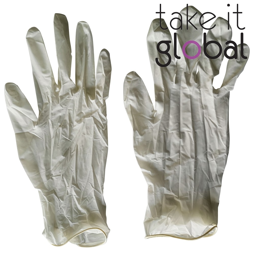 Rubber / Latex Disposable Hand Glove Powdered 1pc (2pcs = 1 pair)