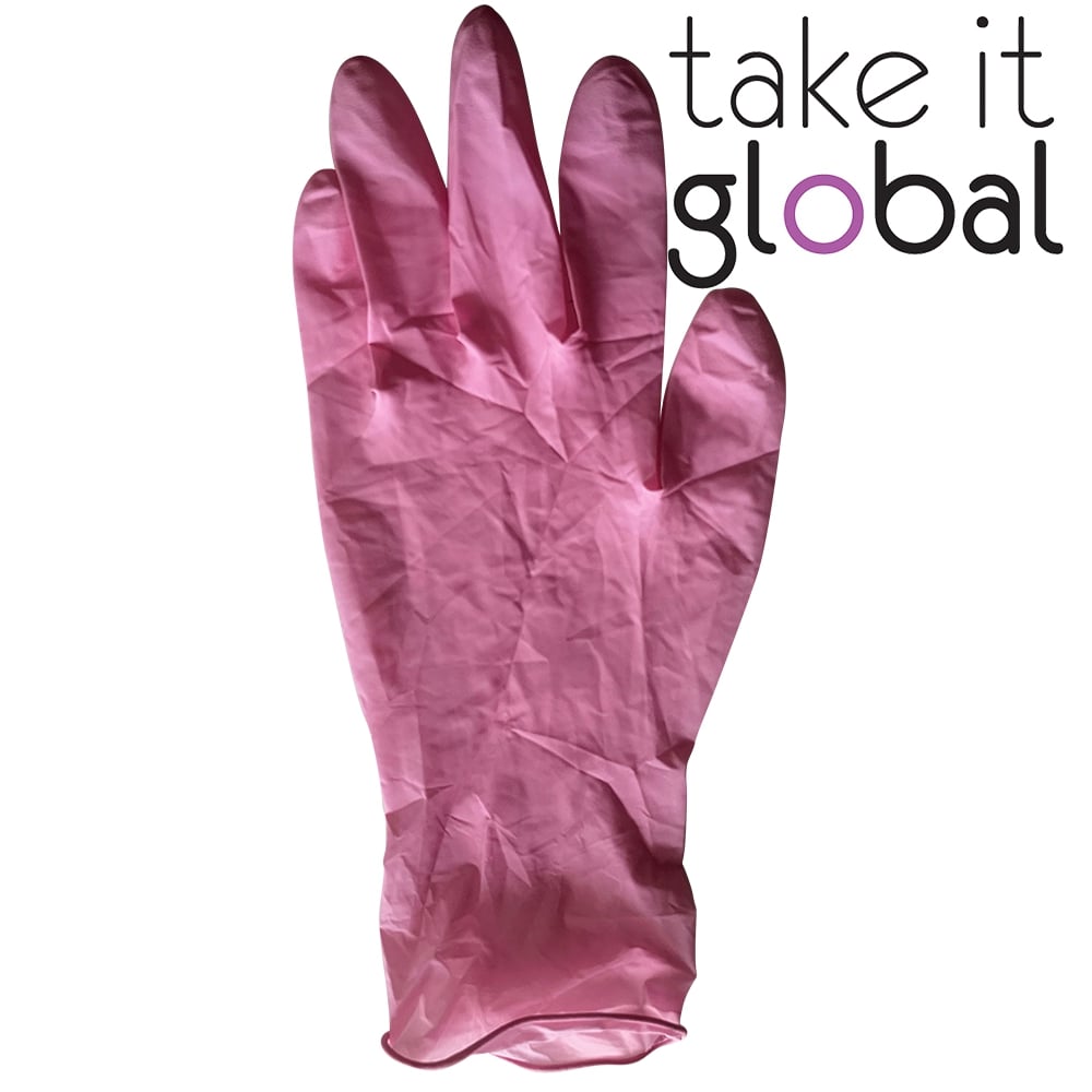Rubber / Latex Disposable Hand Glove Powdered 1pc (2pcs = 1 pair)