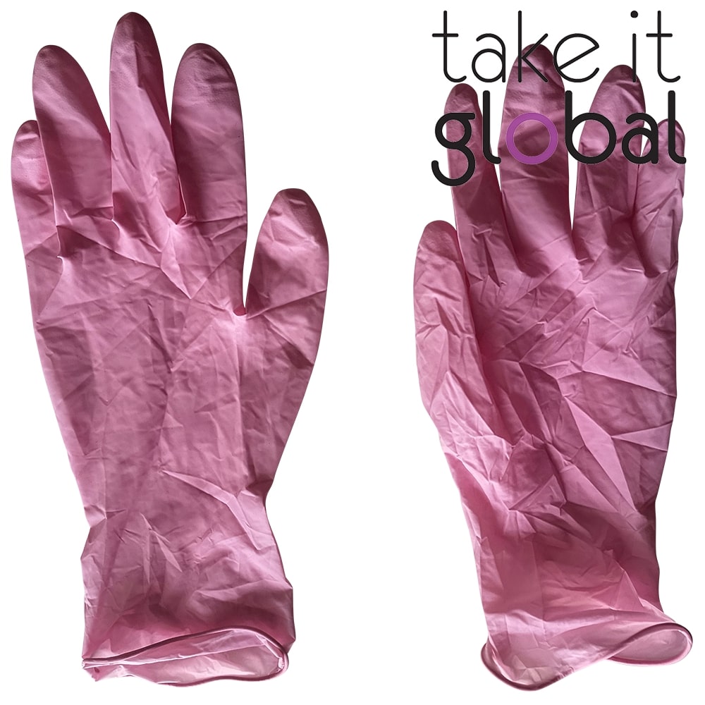 Rubber / Latex Disposable Hand Glove Powdered 1pc (2pcs = 1 pair)